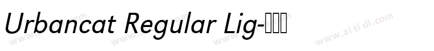Urbancat Regular Lig字体转换